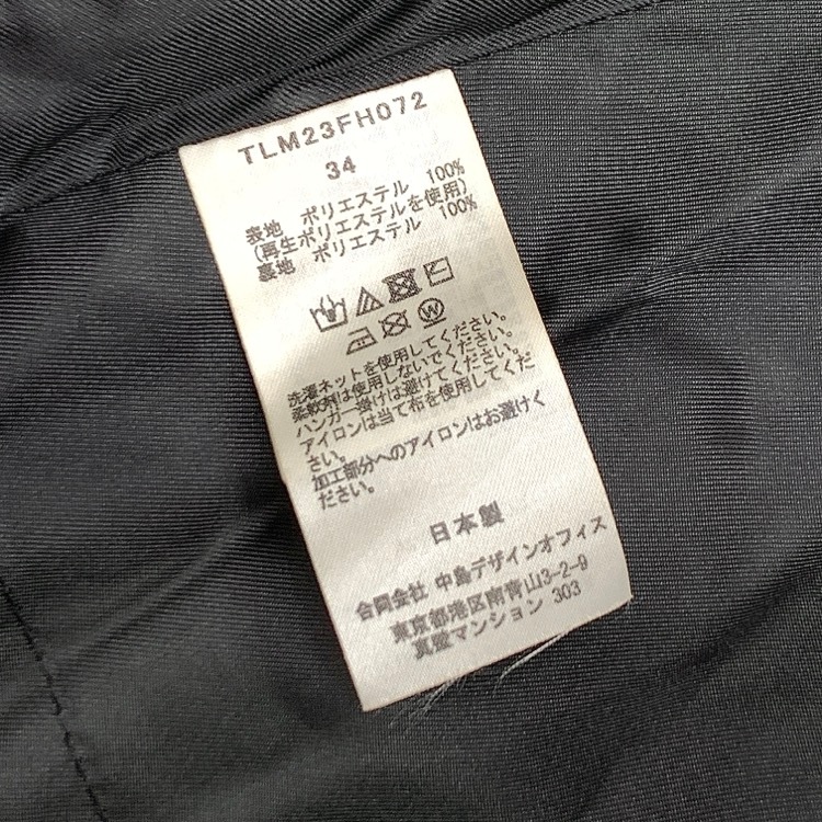 TELMA テルマ SHIBORI DRESS ノースリーブシボリ ワンピース ネイビー 34 TLM23FH072