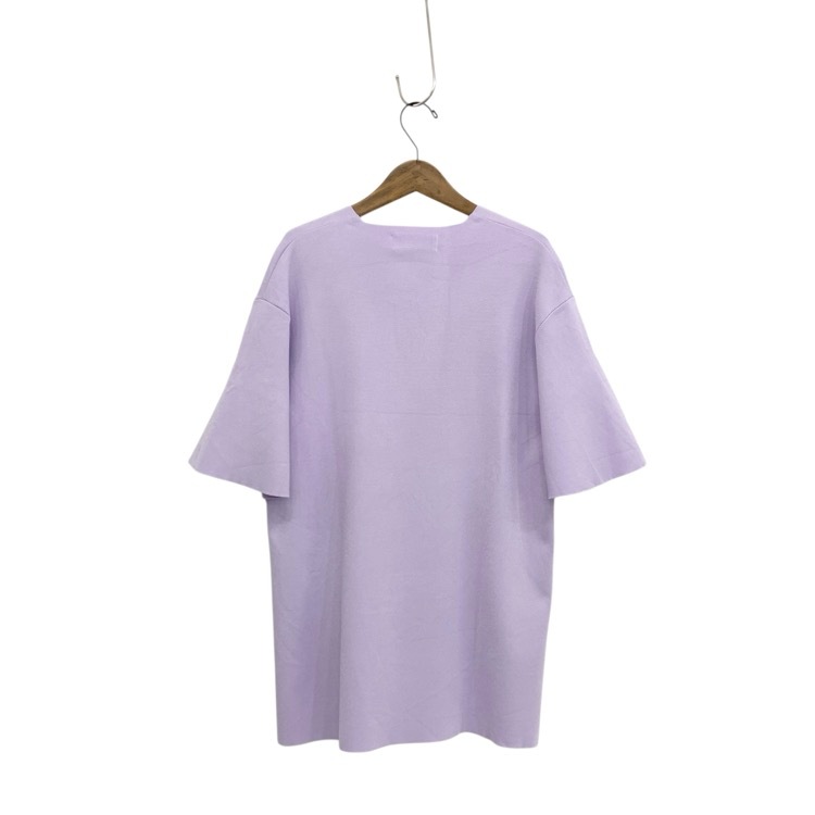 Mame Kurogouchi マメクロゴウチ Milano Ribbed V-Neck Top ミラノリブVネックニットトップス ラベンダー 1 MM22SS-KN047