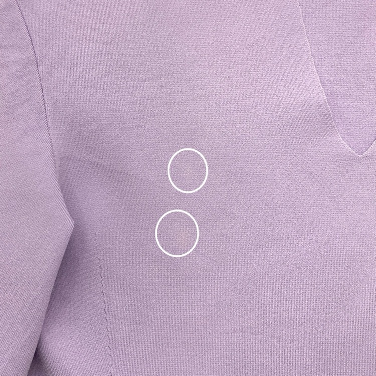 Mame Kurogouchi マメクロゴウチ Milano Ribbed V-Neck Top ミラノリブVネックニットトップス ラベンダー 1 MM22SS-KN047
