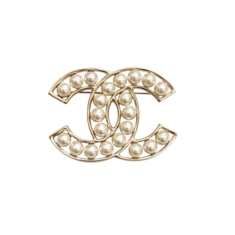 CHANEL シャネル ブローチ パール　CC