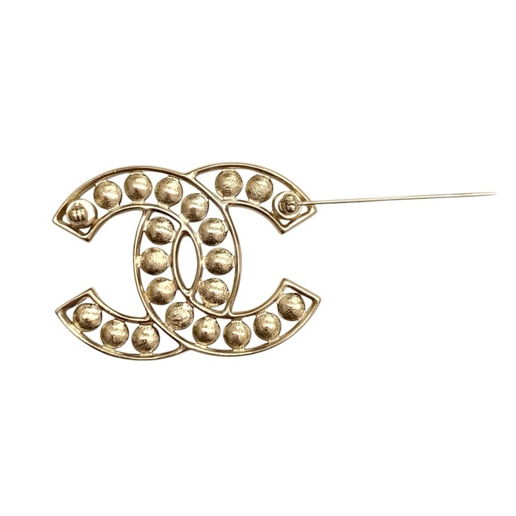 CHANEL シャネル ブローチ パール　CC