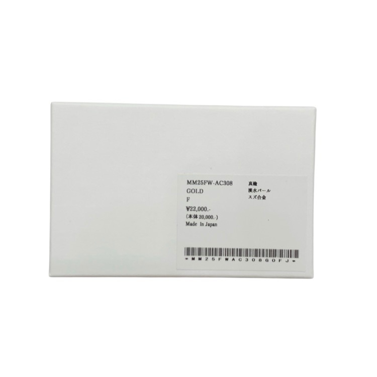 Mame Kurogouchi マメクロゴウチ Freshwater Pearl Earrings 淡水パールアシンメトリーピアス ゴールド F MM25AW-AC308