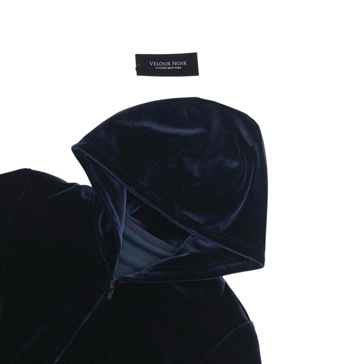 VELOUR NOIR by FOXEY NEWYORK フォクシー カーディガン スポーティベロア ミッドナイトブルー 38 44834-VAJOE