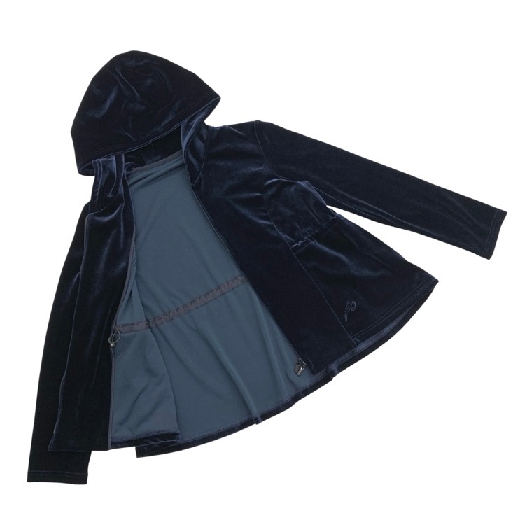 VELOUR NOIR by FOXEY NEWYORK フォクシー カーディガン スポーティベロア ミッドナイトブルー 38 44834-VAJOE