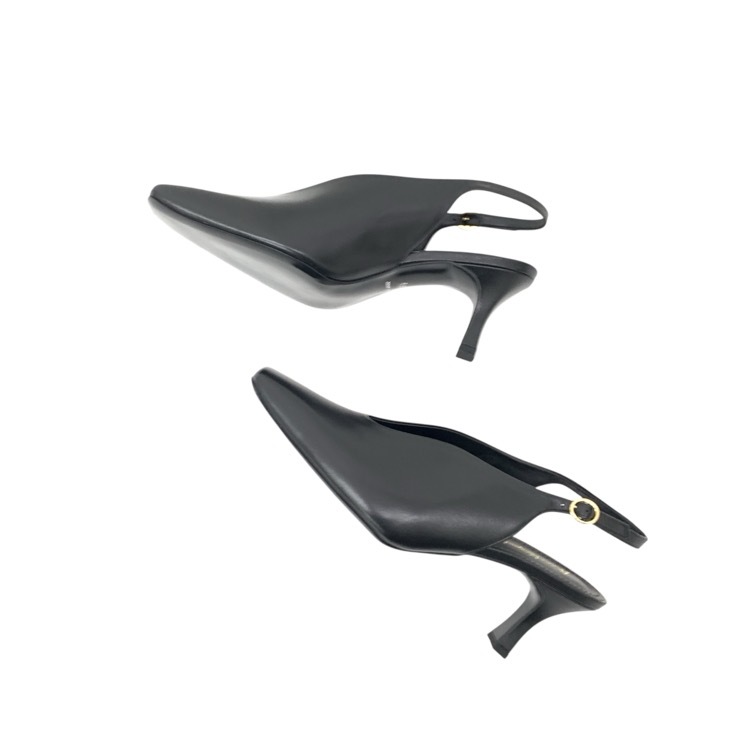 Mame Kurogouchi マメクロゴウチ Curved Line Sling Back Heels スリングバックパンプス 23.5 MM22PF-AC301