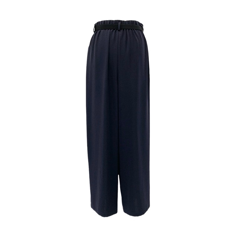 ENFOLD エンフォルド BELT WIDE-TROUSERS ベルトワイドトラウザー パンツ ネイビー 38 300HA231-0580