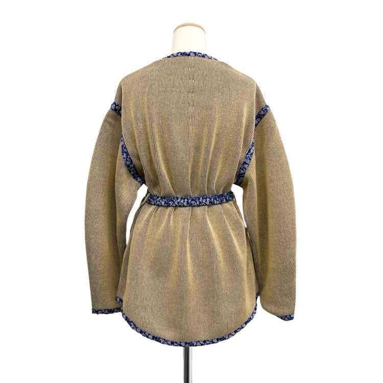 2024SS Mame Kurogouchi マメクロゴウチ Double Face Floral Detail Knitted Jacket 伊万里ニットジャケット 2 MM24SS-KN011