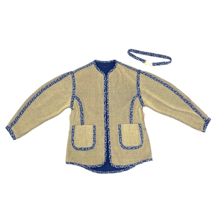 2024SS Mame Kurogouchi マメクロゴウチ Double Face Floral Detail Knitted Jacket 伊万里ニットジャケット 2 MM24SS-KN011