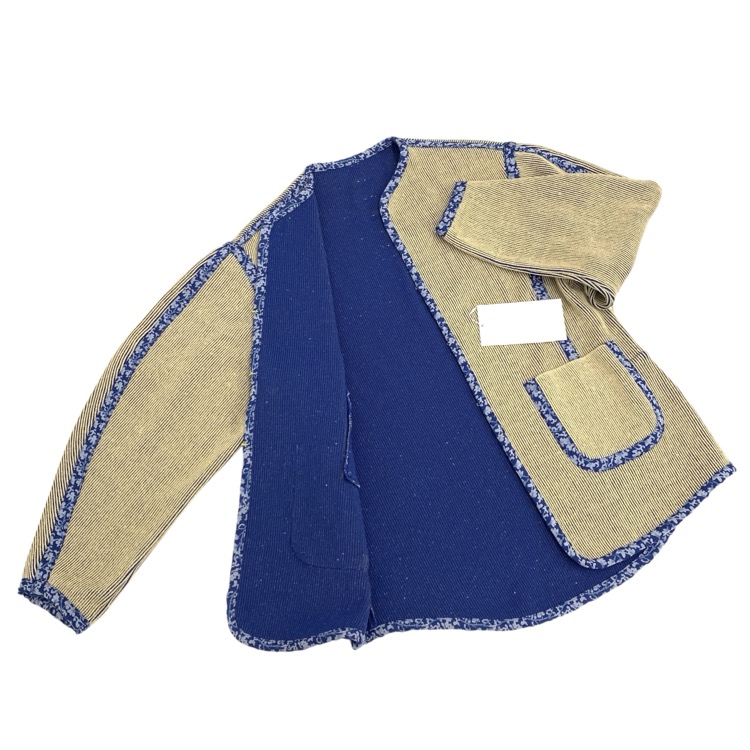 2024SS Mame Kurogouchi マメクロゴウチ Double Face Floral Detail Knitted Jacket 伊万里ニットジャケット 2 MM24SS-KN011