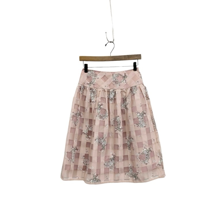 M'S GRACY エムズグレイシー ブーケプリント スカート ピンク 36 317122
