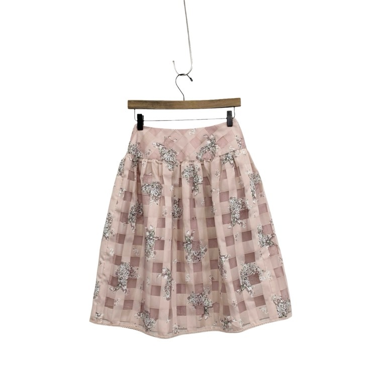 M'S GRACY エムズグレイシー ブーケプリント スカート ピンク 36 317122
