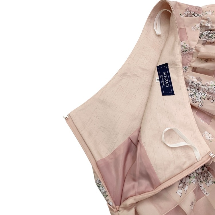 M'S GRACY エムズグレイシー ブーケプリント スカート ピンク 36 317122