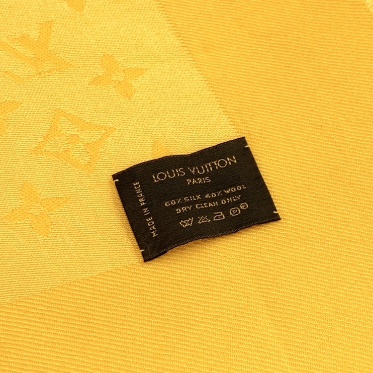 LOUIS VUITTON ルイ・ヴィトン モノグラム ストール シルク・ウール イエロー