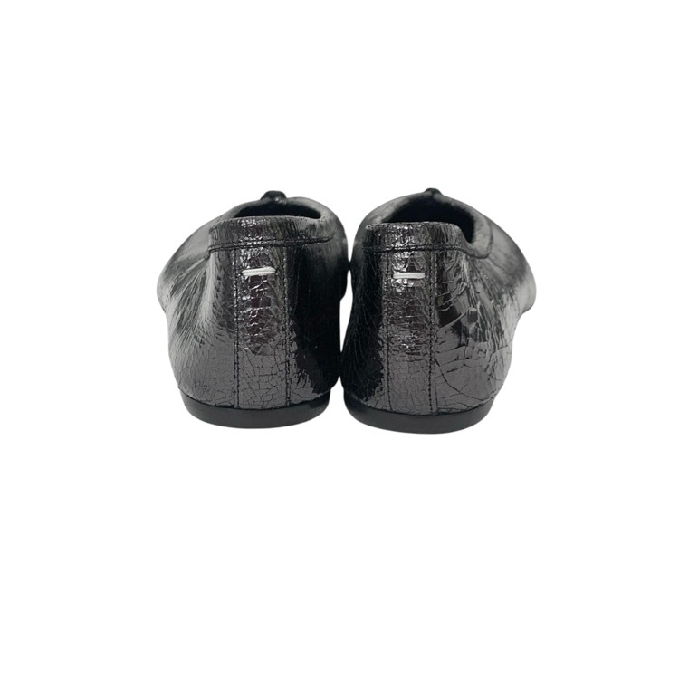Maison Margiela メゾンマルジェラ タビ ブロークンミラーレザー バレリーナシューズ ブラック 38 S58WZ0130
