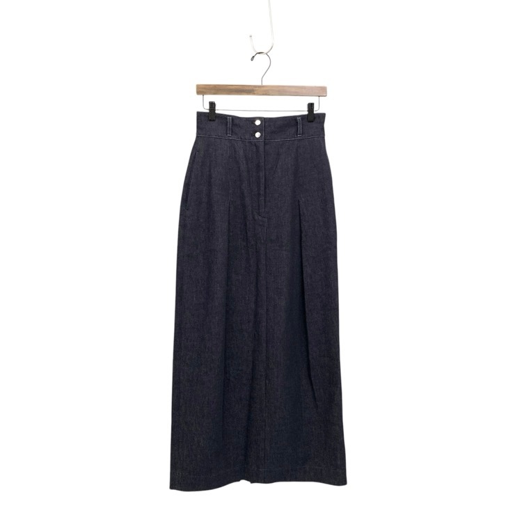 2024SS deres デレス Simone first denim デニムロングスカート インディゴ 1 DER24SS-SK-002