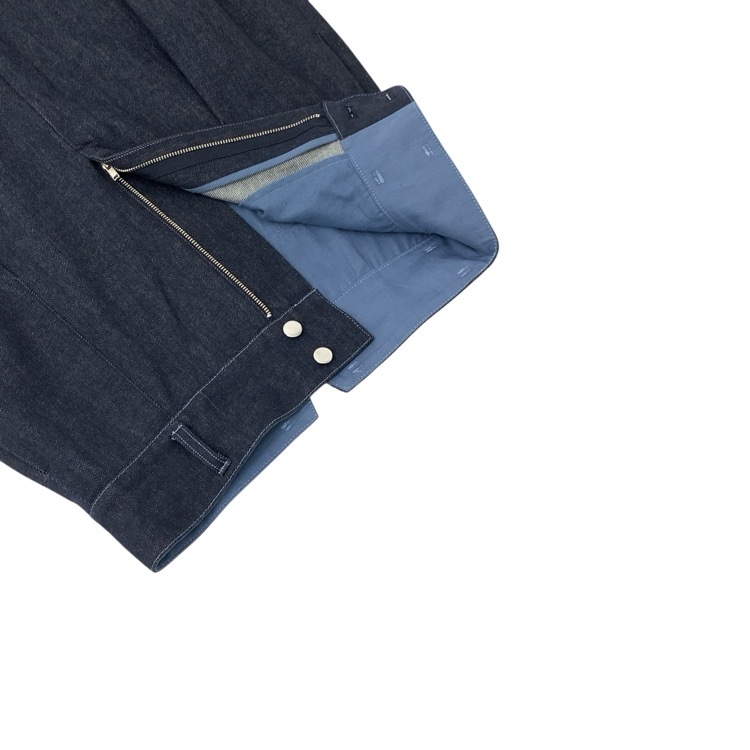 2024SS deres デレス Simone first denim デニムロングスカート インディゴ 1 DER24SS-SK-002