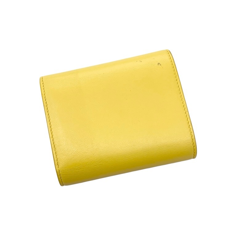 CELINE セリーヌ スモールフラップウォレット トリオンフ イエロー 10D783DPV