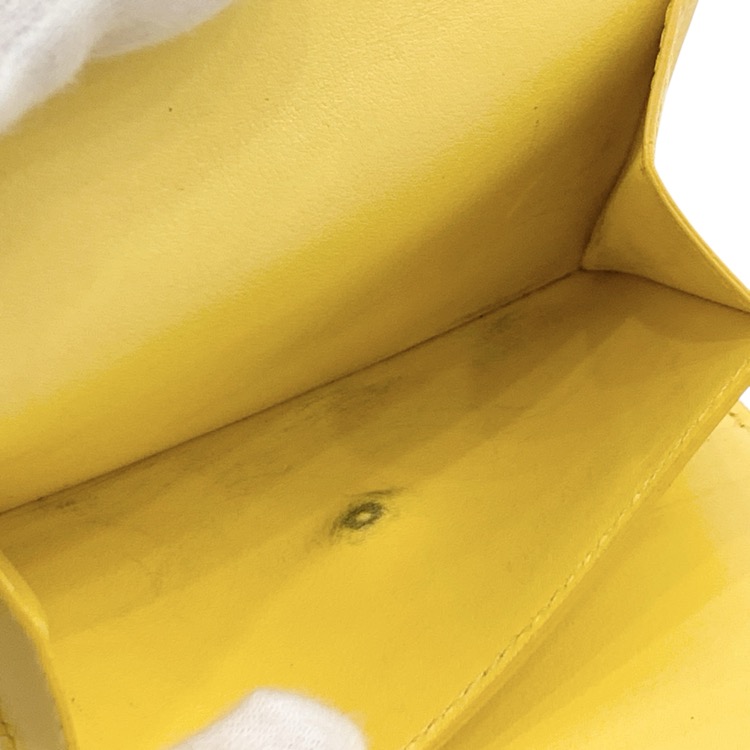 CELINE セリーヌ スモールフラップウォレット トリオンフ イエロー 10D783DPV