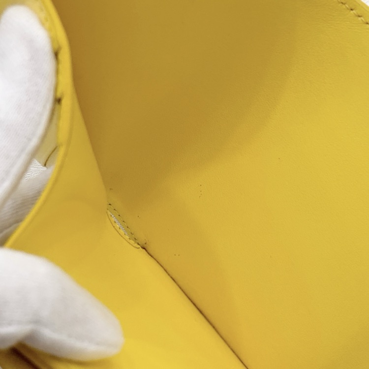 CELINE セリーヌ スモールフラップウォレット トリオンフ イエロー 10D783DPV