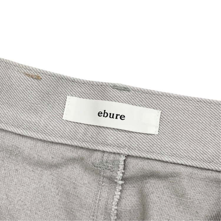 ebure エブール ムラ糸デニム パンツ ライトグレー 38 4110600266