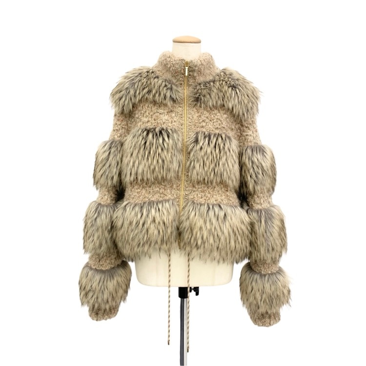 CHANEL シャネル 2018AW ランウェイ フェイクファー ツイード ジップ