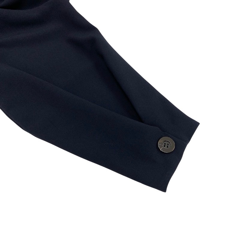 ENFOLD エンフォルド VASE JACKET ノーカラーフロントボタン ジャケット ネイビー 36 300GS930-0330