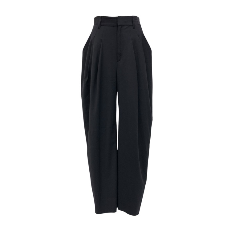 deres デレス Drape pants ドレープ パンツ ブラック 1 DER23AW-PT-001