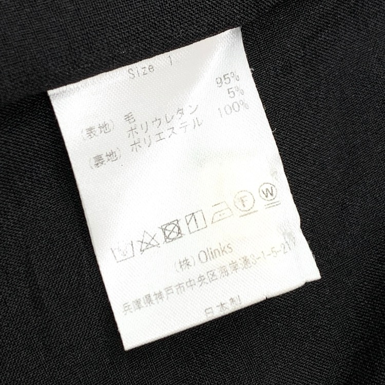 deres デレス Drape pants ドレープ パンツ ブラック 1 DER23AW-PT-001