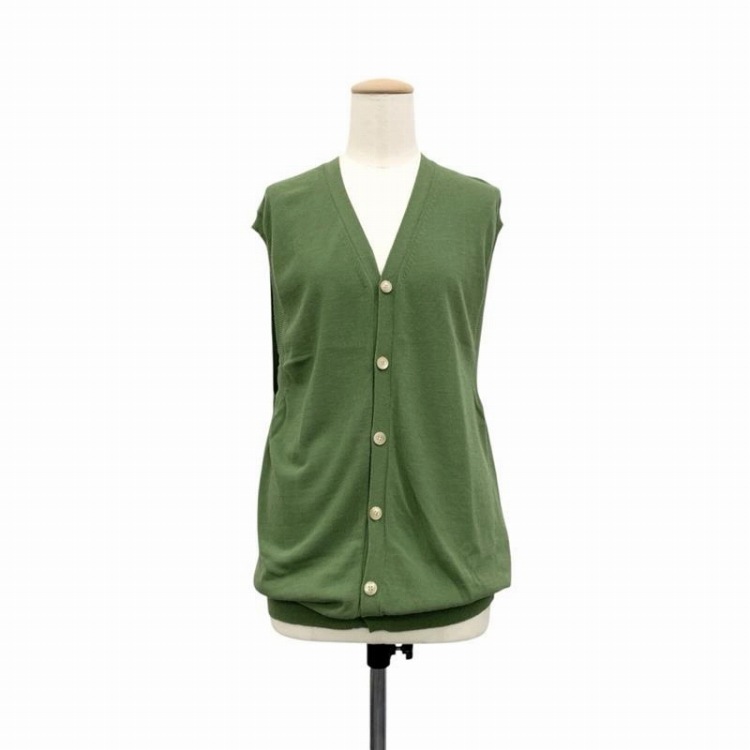 オーラリー　HARD TWIST MERINO ARAN KNIT VEST 2024SS AURALEE オーラリー SUPER HARD TWIST WOOL KNIT V-NECK VEST
