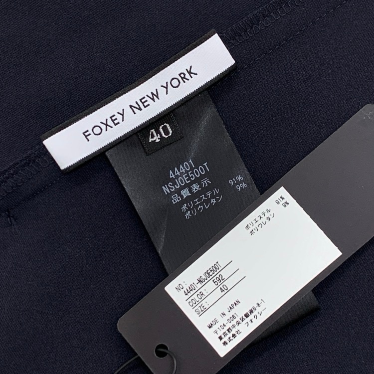 FOXEY フォクシー ジャケット シティウォーク citywork バックギャザーミッドナイトブルー 40 44401-NSJOE500T