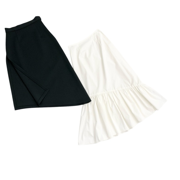 deres デレス Hide & seek skirt ハイドアンドシークスカート レイヤード ブラック 1 DER23AW-SK-002