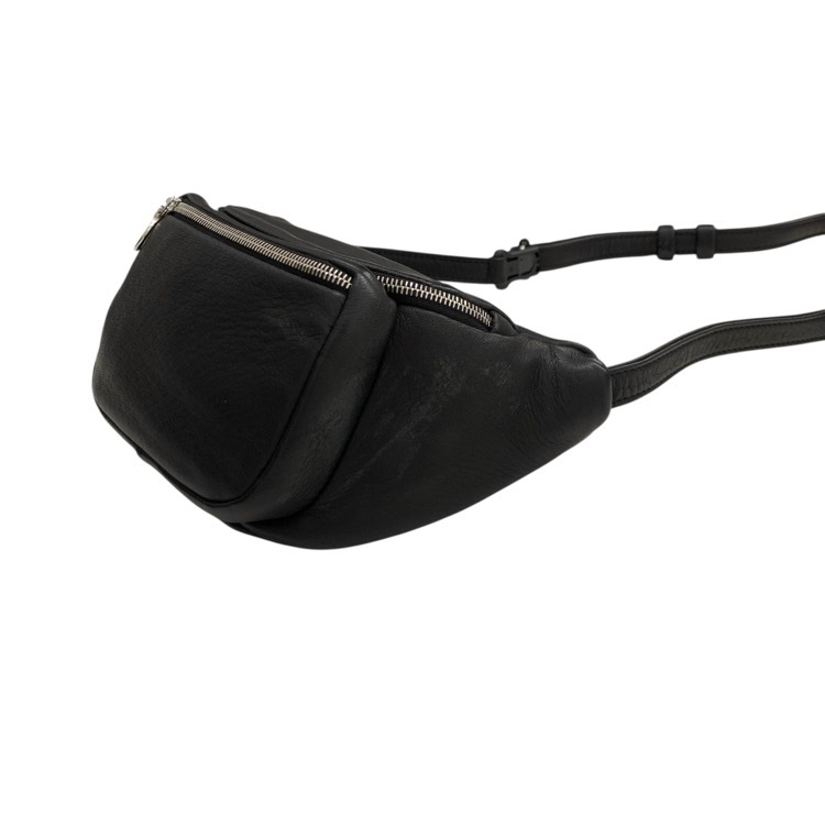 Aeta アエタ WAIST POUCH S ディアレザーウエストポーチ バッグ ブラック DA11
