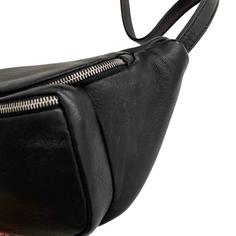 Aeta アエタ WAIST POUCH S ディアレザーウエストポーチ バッグ ブラック DA11
