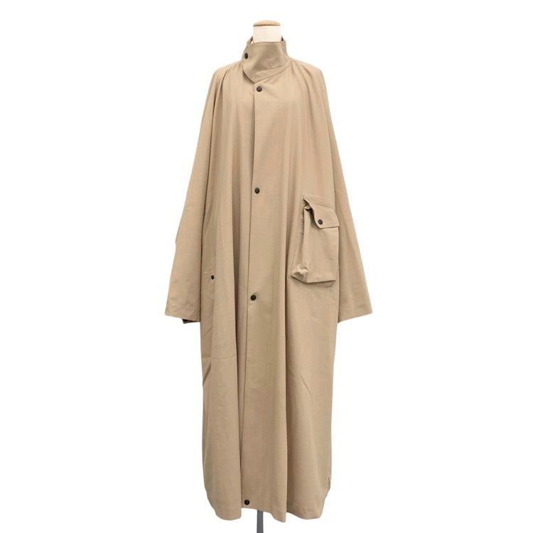 HYKE ハイク WOOL MILITARY COAT ウールミリタリー コート オートミール 5 241-27059