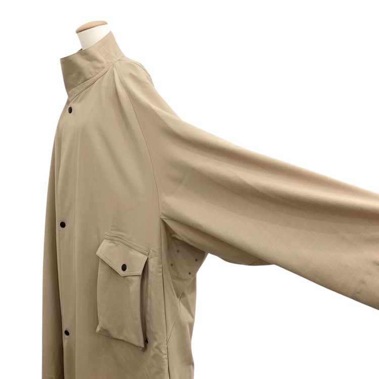 HYKE ハイク WOOL MILITARY COAT ウールミリタリー コート オートミール 5 241-27059