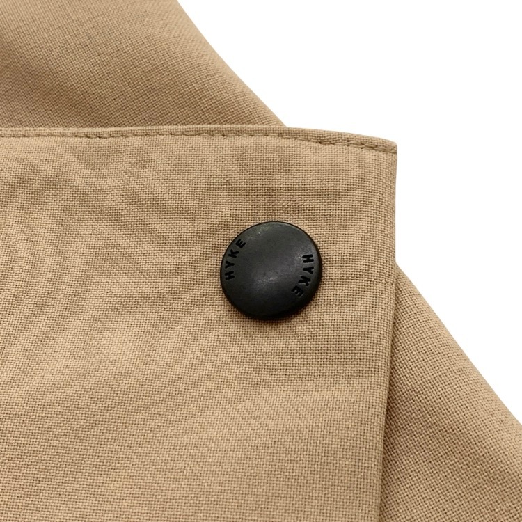 HYKE ハイク WOOL MILITARY COAT ウールミリタリー コート オートミール 5 241-27059