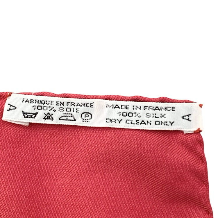 HERMES エルメス カレ90 シルクスカーフ《chapeau》脱帽 レッド