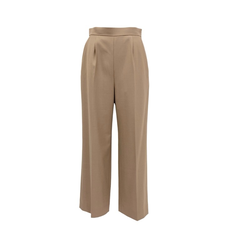 FOXEY NEWYORK フォクシー タックワイドパンツ カプチーノ 38 44849-NAPOE