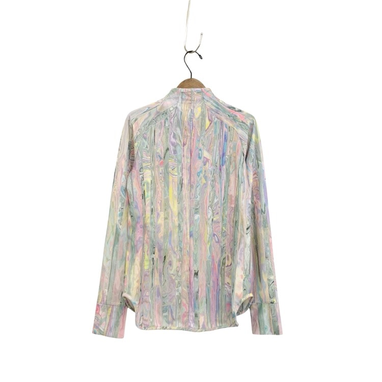 Mame Kurogouchi マメクロゴウチ Marble Print Long Sleeve Zip