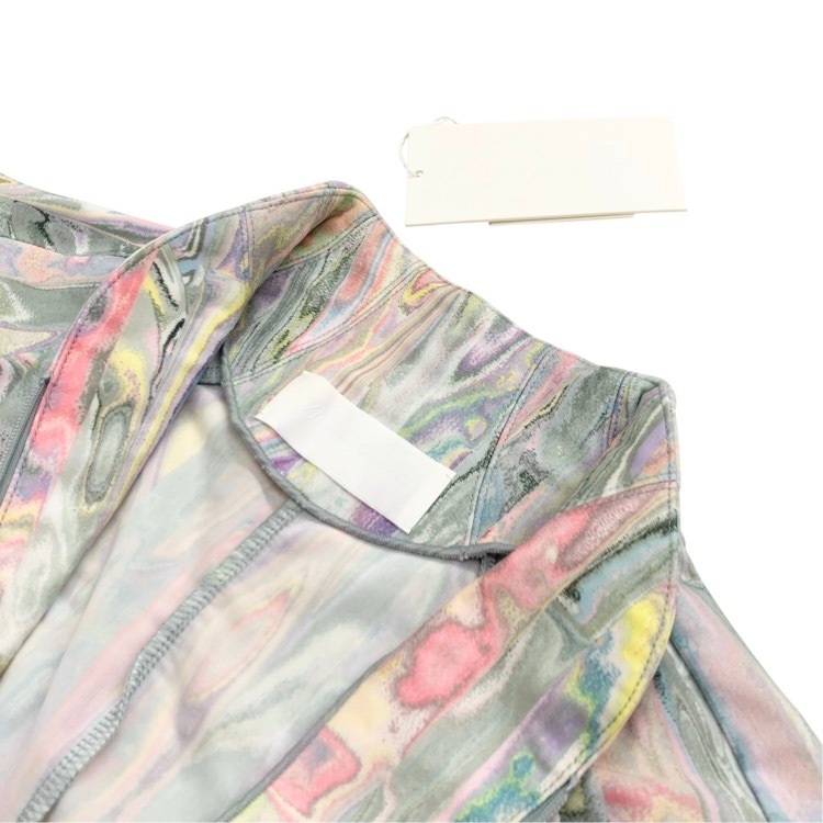 Mame Kurogouchi マメクロゴウチ Marble Print Long Sleeve Zip