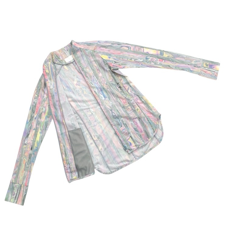 Mame Kurogouchi マメクロゴウチ Marble Print Long Sleeve Zip