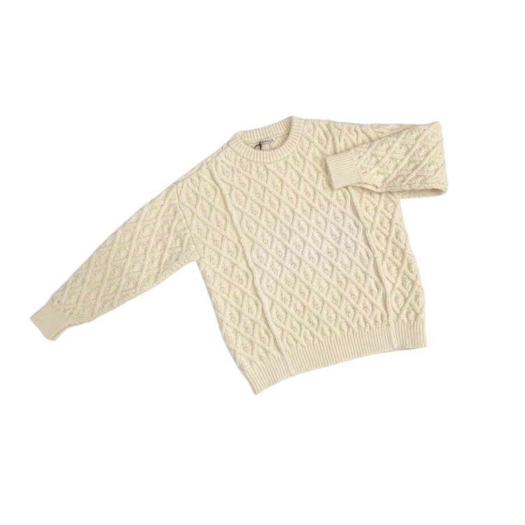 AURALEE オーラリー HARD TWIST MERINO ARAN KNIT P/O メリノアラン