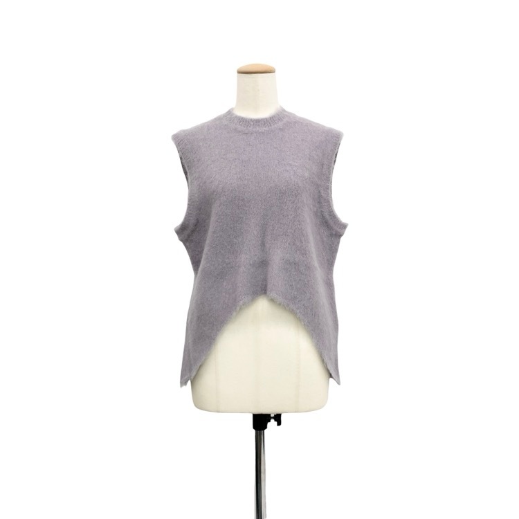 未使用品Mame Kurogouchi マメクロゴウチ Brused Alpaca Sleeveless Knitted Top アルパカノースリーブニットトップ 2 MM23PF-KN716