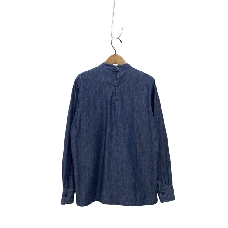 HYKE ハイク STAND COLLAR SHIRT スタンドカラーダンガリーシャツ ブラウス ブルー 1 171-25009