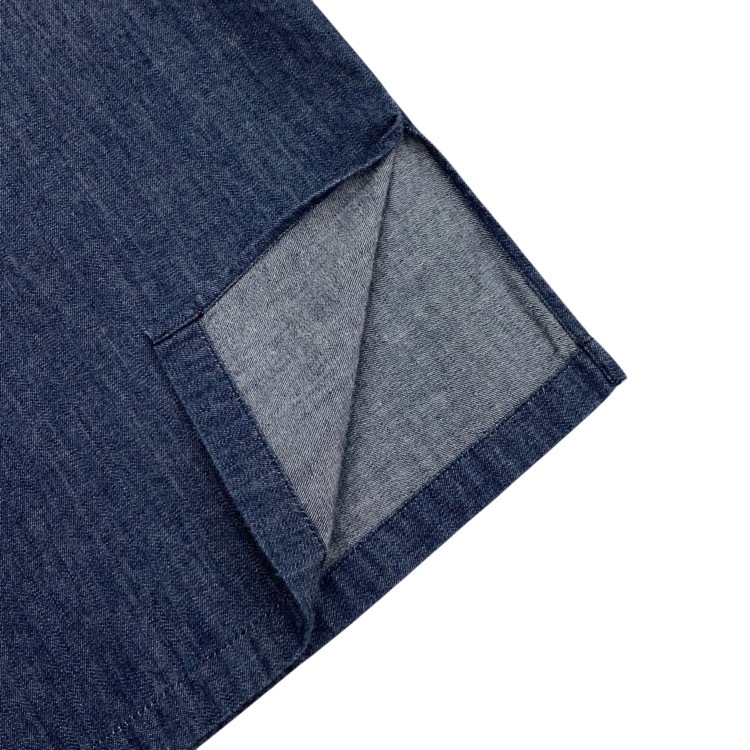 HYKE ハイク STAND COLLAR SHIRT スタンドカラーダンガリーシャツ ブラウス ブルー 1 171-25009
