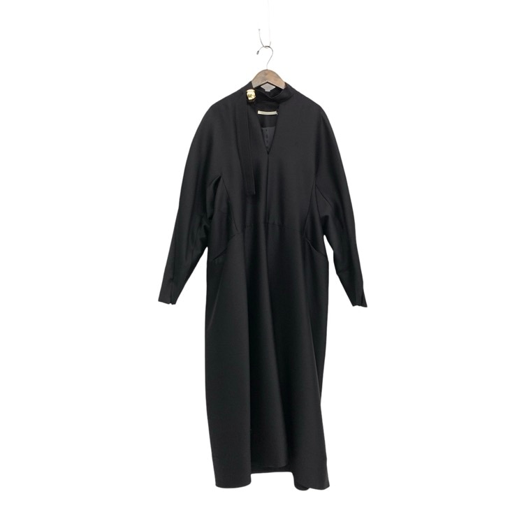 未使用品 HARUNOBUMURATA ハルノブムラタ ELIANA ROUND SHAPED VOLUME DRESS THE TOKYO別注 エリアナワンピース ブラック 38 HM22W411-STY02