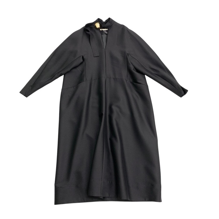 未使用品 HARUNOBUMURATA ハルノブムラタ ELIANA ROUND SHAPED VOLUME DRESS THE TOKYO別注 エリアナワンピース ブラック 38 HM22W411-STY02
