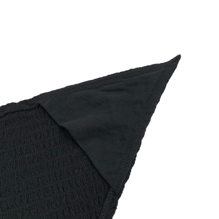 未使用品 2025SS PHEENY フィーニー Cotton shirring scarf コットンシャーリングスカーフ ブラック ONE PS25-AC02
