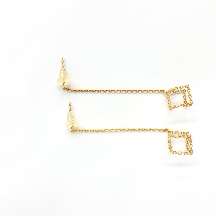 Shihara シハラ チェーン ピアス 04s K18YG ゴールド