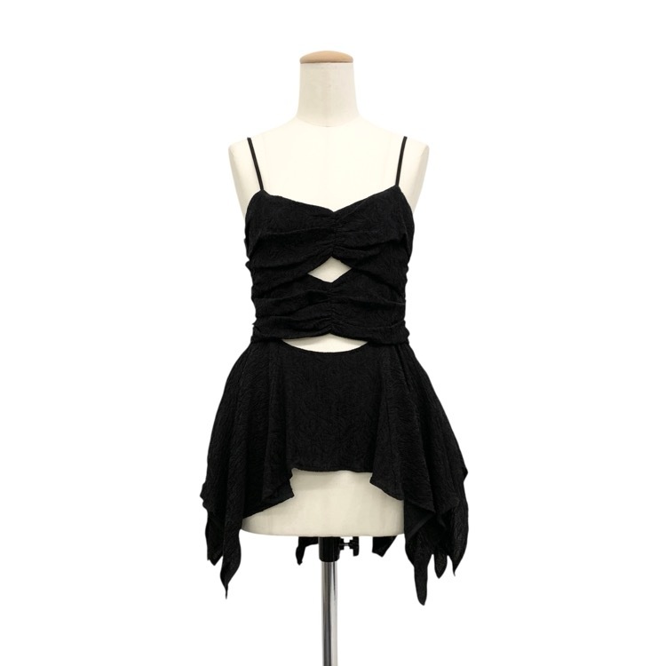 FETICO フェティコ Botanical Jacquard Cutout Cami Top ジャガードキャミソール トップス FTC242-0106